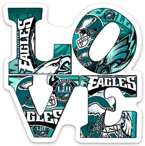 Eagles LOVE by tvandwine | Die cut stickers | Sticker Mule India
