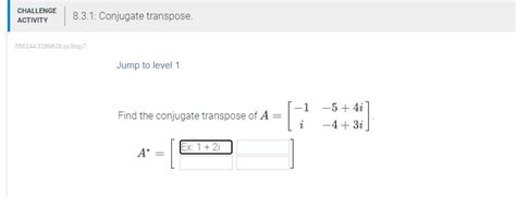Image result for Conjugate Transpose Examples