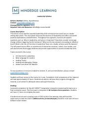 Leadership Course Syllabus 的图像结果