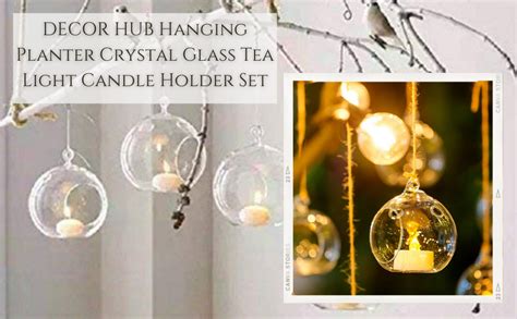 Buy SHRI RAMDAYAL (SRD)-THE DECOR HUB Hanging Planter Crystal Glass Tea ...