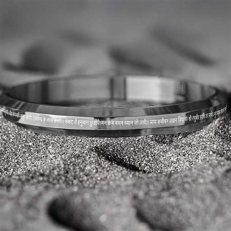 9 Verse of Hanuman Chalisa MicroCarved Round Kada | Mesmerize India