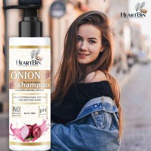 HeartBin Onion Shampoo for Hair Growth for Women & Hair Fall Control ...