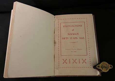 Recollections of Norwich Fifty Years Ago. 1919. - Nuckley Rare Books
