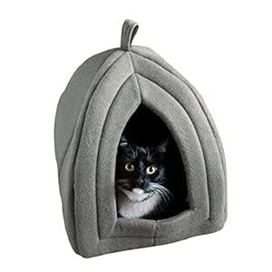 PETMAKER Cat Pet Bed, Igloo- Soft Indoor Enclosed Covered Tent/House ...