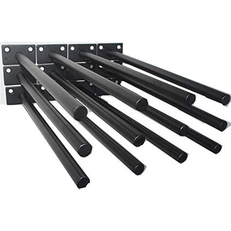 MHMYDZ 12 Pcs 10 Black Solid Steel Floating Shelf Bracket India | Ubuy