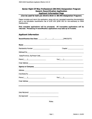 Sr Wa Designation - Fill Online, Printable, Fillable, Blank | pdfFiller