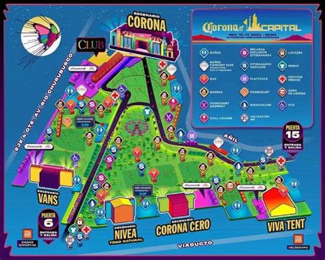 Corona Capital 2024: Mapa del festival, horarios y rutas para llegar ...
