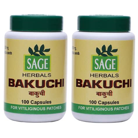 Buy Sage Herbals Bakuchi Capsules, for Vitiliginous Patches, Helps to ...