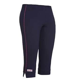 Buy OCEAN RACE Women Mid Rise Regular Fit Capri (OCR-10256-M_Navy Blue ...