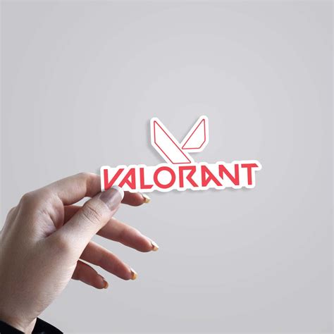 Red Valorant Logo Stickers - Order Now