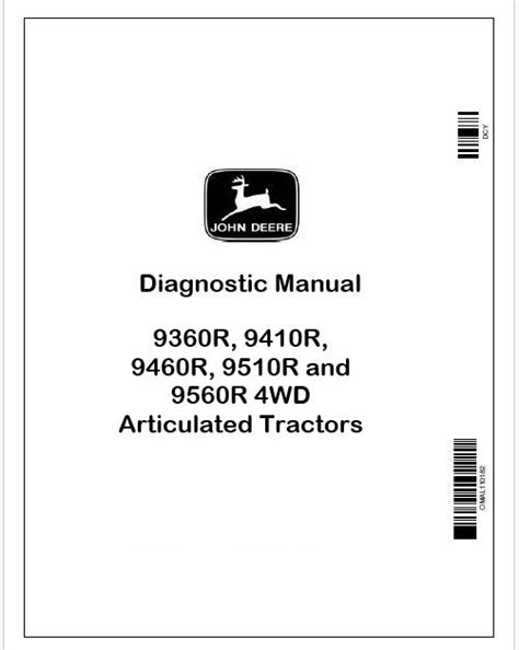 John Deere 9360R–9560R 4WD Tractors Diagnostic Manual TM110619 PDF