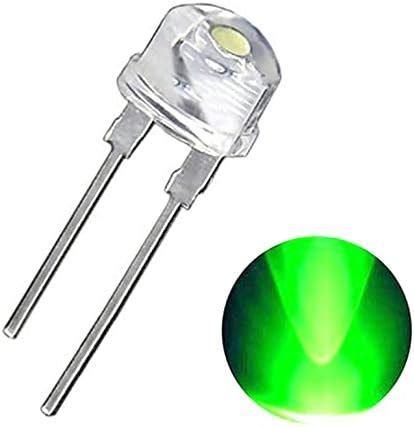 Wizzo (Pack of 100 Pieces 0.5 Watt Super Bright Transparent Green LED ...
