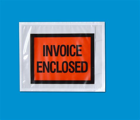 Buy 4.5 x 5.5 Invoice Enclosed Packing List Envelopes Full Face Back ...