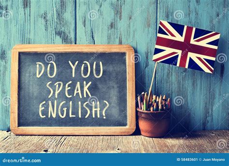 Text Do You Speak English? in a Chalkboard, Filtered Stock Image ...