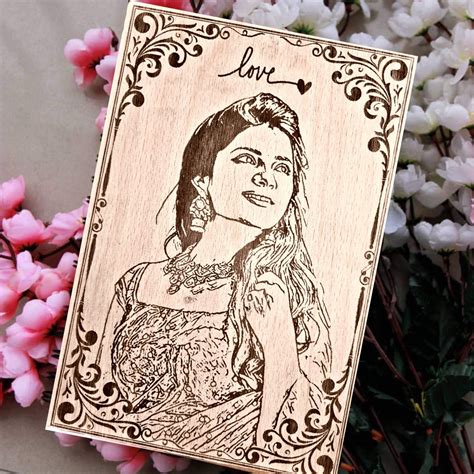 Wooden Engraved frame - Design 5 – Play Creative