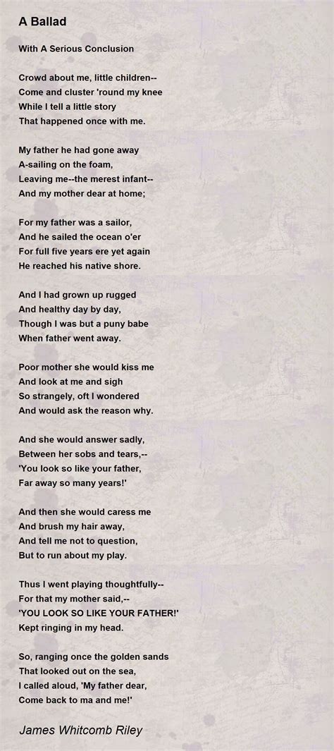 Ballad Poem Template