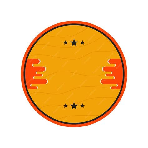 Modèle de forme d'insigne vierge rond dans un style liquide moderne ...