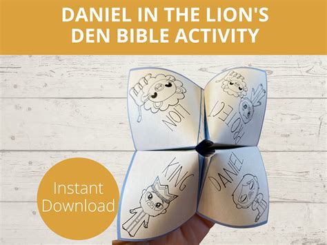 Daniel in the Lion's Den Bible Story Activity, Sunday School Craft ...