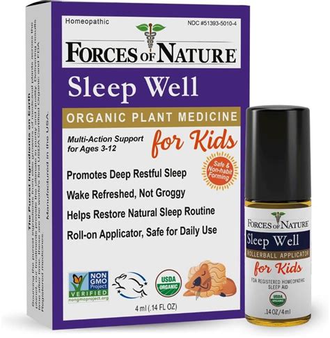 Buy Forces of Nature – Kids Sleep Well Certified Organic (4ml), Non-GMO ...