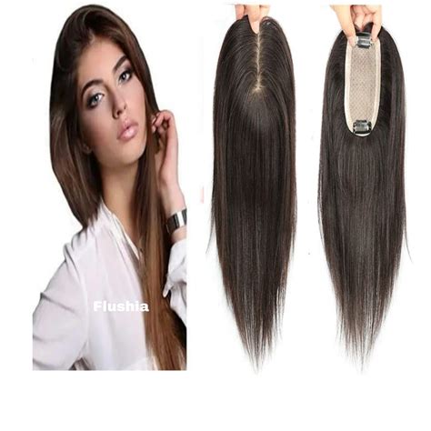 FLUSHIA Women's Hair topper In 2 Snap Clip for Women | Synthetic Hair ...