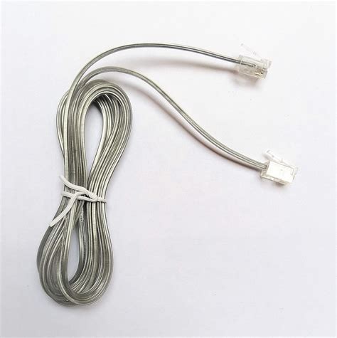 River Fox 2 Pieces 2 Meters RJ11 Corded Landline Telephone Wire Cable ...