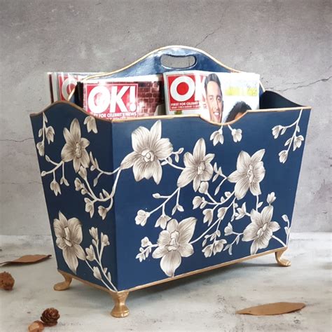 Buy HAND PAINTED - MAGAZINE RACK - BLOOMING HIBISCUS Online at Rs ...
