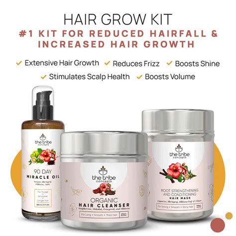 Buy THE TRIBE CONCEPTS HAIR GROW KIT/WITH STEEL TIN 450 GM Online & Get ...