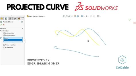 Image result for Projection Curve SolidWorks