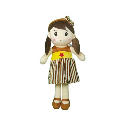 Buy Play Hour Winky Rag Doll Plush Soft Toy Wearing Brown Dress for ...