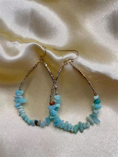 Cross-border Explosive Natural Crystal Crushed Stone Earrings, Bohemian ...