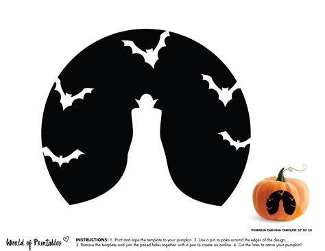 Easy Vampire Pumpkin Stencil