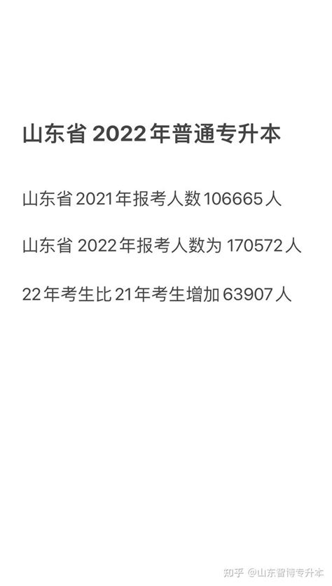 2022年山东省统招专升本报考人数：170572人 - 知乎