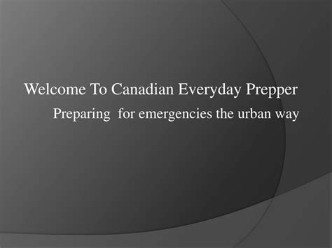 Image result for Canadian Prepper Website