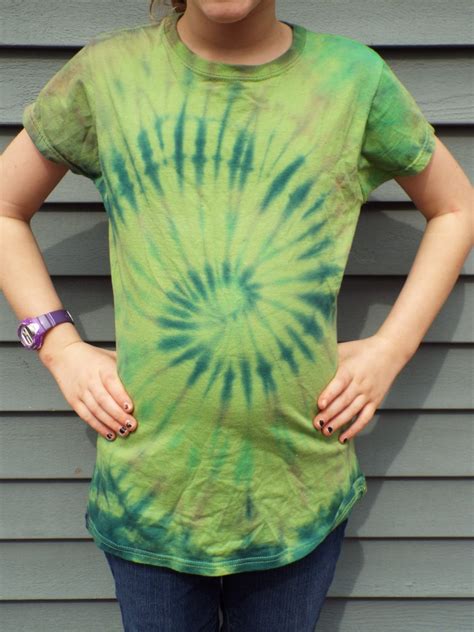 Womens Tie Dye Shirt Medium Ladies Tie Dye T-shirt Green - Etsy