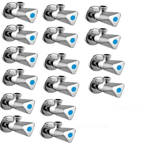 Shruti 5501 Brass Triangle Knob Angle Cock Set (Multicolor, Pack of 16 ...