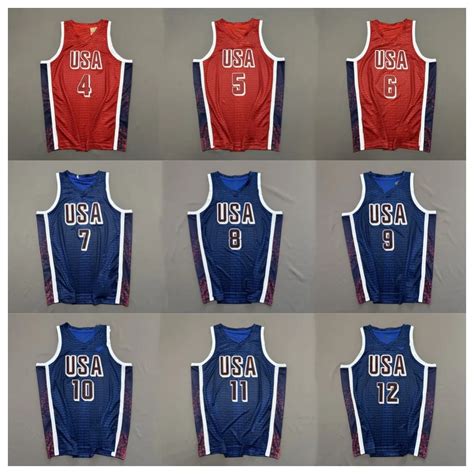 USA Basketball Jerseys 2024 Stephen Curry Anthony Edwards LeBron James ...