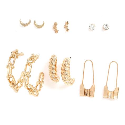 Buy SOHI Gold Stud Earrings Online