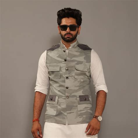 Grey Camouflage Hunting Style Jacket | Best For Wedding Functions ...