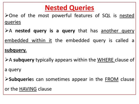 Image result for Nested Subquery SQL