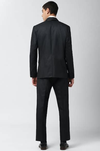Buy Men Black Solid Slim Fit Formal Two Piece Suit Online - 567132 ...