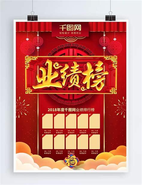 C4d Atmospheric China Wind Enterprise Annual Performance Ranking Poster Template Download on Pngtree