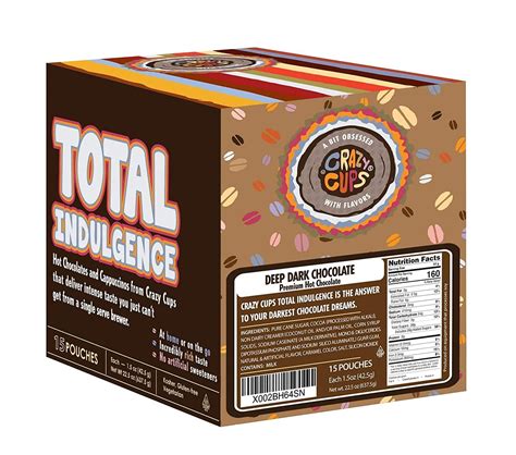 Deep Dark Hot Chocolate Mix - 15 Gourmet Packets - Total Indulgence ...