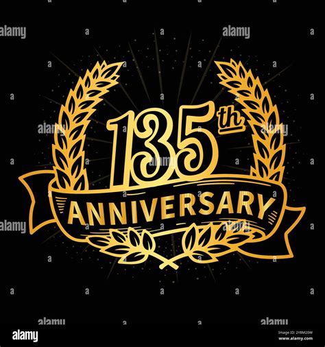 135 years anniversary celebration logotype. 135th anniversary logo ...