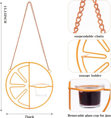 Trianu Oriole Bird Feeders for Outdoors Jelly and Orange, Hanging Metal ...