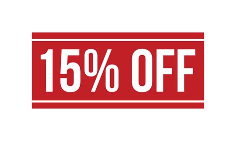 15 Percent Off Rubber Stamp. Red 15 Percent Off Rubber Grunge Stamp ...