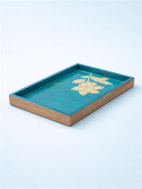 Large Turquoise Enamel Serving Platter 48cm | Restaurant Quality Tray ...