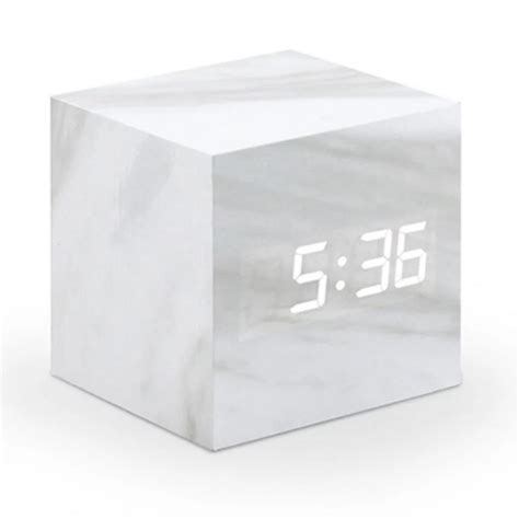 F.C Design Marble Pattern Alarm Clock, Fashion Multi-Function LED Alarm ...
