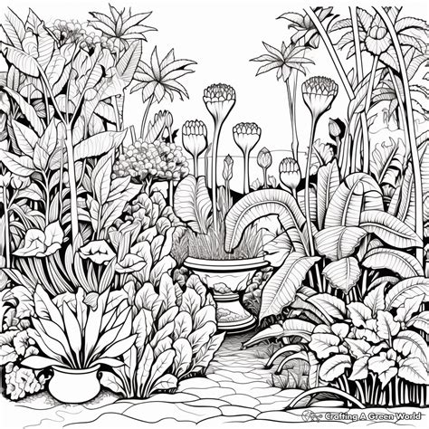 Garden For Adults Coloring Pages - Free & Printable!