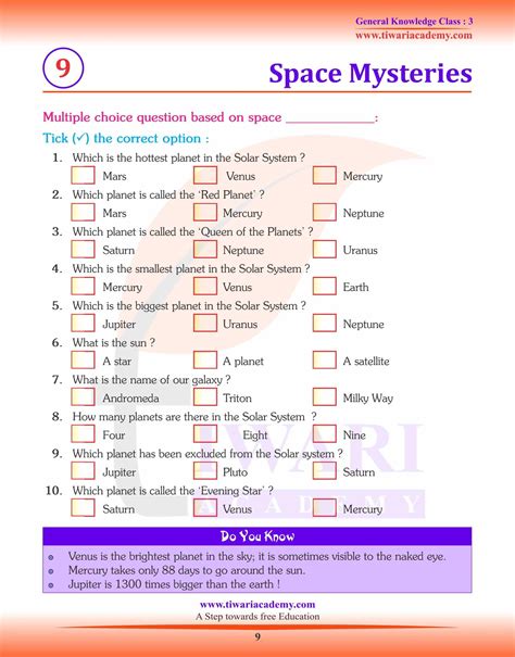 Class 3 General Knowledge Questions Answers book GK Tests