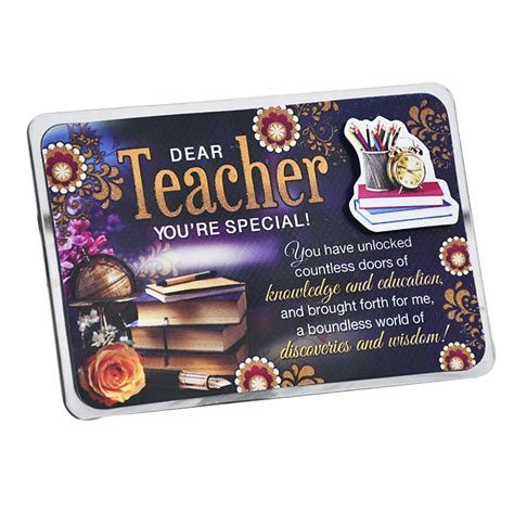 Gift for Teachers - Mentors - Greeting Card - Quotation Glass Showpiece ...